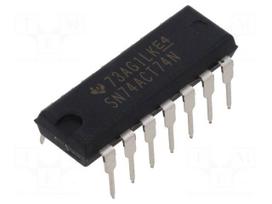 IC: digital | D flip-flop | Ch: 2 | CMOS,TTL | THT | DIP14 | ACT | 20uA | tube