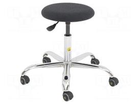 Stool | ESD | Seat dim: Ø355mm | 535÷715mm | max120kg | Rsurf: 0.1÷1MΩ