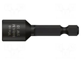 Screwdriver bit | 6-angles socket | 1/4" | HEX 8mm | magnetic