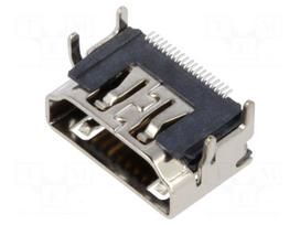 Connector: HDMI | socket | audio video | PIN: 19 | pallad nickel alloy