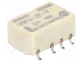 Relay: electromagnetic | Ucoil: 24VDC | DPDT | Icontacts max: 1A | G6K