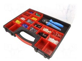 Tools set: designed for terminal crimping | box | 0.75÷16mm2