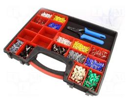 Tools set: designed for terminal crimping | box | 0.75÷16mm2