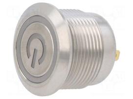 Switch: vandal resistant | Pos: 2 | SPST-NO | 2A/36VDC | IP67 | OFF-(ON)