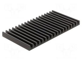 Heatsink: extruded | L: 75mm | W: 140mm | H: 10mm | aluminium | anodized