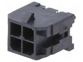 Connector: wire-board | socket | male | PIN: 4 | Micro-Fit 3.0 | 3mm | 2x2