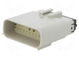Connector: wire-wire | plug | male | PIN: 20 | crimped | grey | 3.5mm