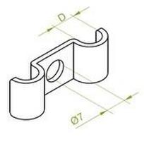 UEF20 ~ Kabeļa stiprinājums ugunsdrošības sistēmām d=20mm th=2mm, E90, 100gb