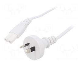 Cable | 2x0.75mm2 | AS/NZS 3112 (I) plug,IEC C7 female | PVC | 1m