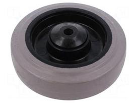 Transport wheel | Ø: 125mm | W: 36mm | rubber | Shore hardness: 65