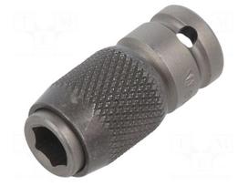 Adapter bit | hexagonal | HEX 1/4" | square | 6.3mm | 1/4"