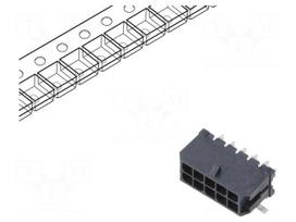 Connector: wire-board | socket | male | PIN: 10 | Micro-Fit 3.0 | 3mm