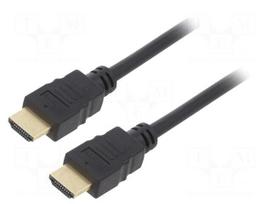Cable | HDMI plug,both sides | PVC | 5m | black | 30AWG | Core: CCS