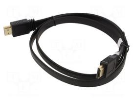 Cable | HDMI plug,both sides | PVC | 1m | black | Core: CCS