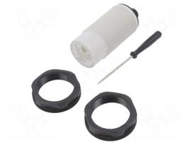 Sensor: capacitive | Range: 4÷25mm | 20÷250VAC | OUT: SCR | Housing: M30