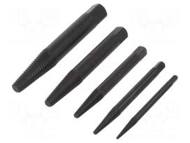 Tools set: screw extractor | 5pcs.
