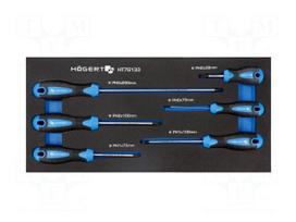 Screwdriver: universal-set | in a foam tray | 6pcs.