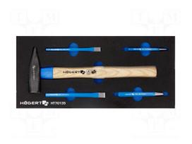 Tools set: general purpose | in a foam tray | 5pcs.