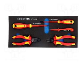 Tools set: screwdrivers | in a foam tray | insulated | 5pcs.