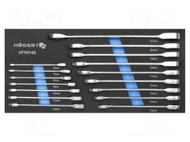 Wrench: combination spanner-set | rattle | 16pcs.
