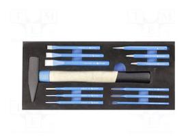 Tools set: general purpose | in a foam tray | 10pcs.