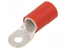 Tip: ring | M10 | Ø: 11mm | 95mm2 | crimped | for cable | insulated | tinned
