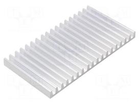 Heatsink: extruded | L: 75mm | W: 140mm | H: 10mm | aluminium | raw