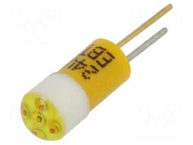 LED lamp | BI-PIN | yellow | 24VDC | plastic | 4.5mm | Leads: 2pin