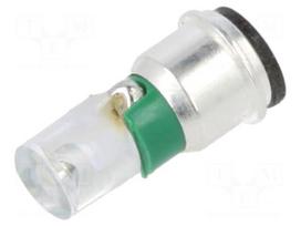 LED lamp | SX3s | green | 24÷28VDC | No.of diodes: 1 | 3mm | -40÷85°C