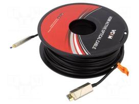 Cable | HDMI plug,both sides | PVC | HDMI 2.0,optical | 40m | black