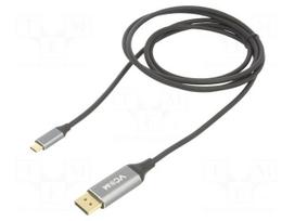Adapter | USB 3.1 | DisplayPort plug,USB C plug | gold-plated | 1.8m