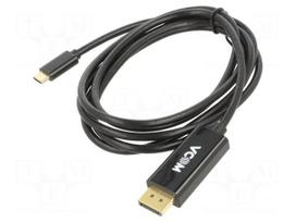 Adapter | USB 3.1 | DisplayPort plug,USB C plug | gold-plated | 1.8m