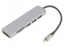 Adapter | OTG,USB 3.0 | nickel plated | 0.15m | black | 4K,UHD 2160p
