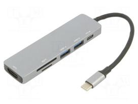Adapter | OTG,USB 3.0 | nickel plated | 0.15m | black | 4K,UHD 2160p