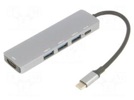 Adapter | OTG,USB 3.0 | nickel plated | 0.15m | black | 4K,UHD 2160p
