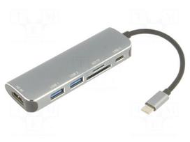 Adapter | OTG,USB 3.0 | nickel plated | 0.15m | black | 4K,UHD 2160p
