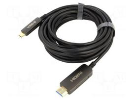Adapter | HDMI 2.0,optical | HDMI plug,USB C plug | gold-plated | 5m
