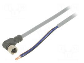 Cable: for sensors/automation | PIN: 3 | M8 female | angled | 5m | plug