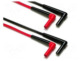 Test lead: kit | angular banana plug 4mm x2,both sides | Inom: 10A