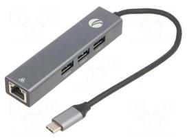 Hub USB | RJ45 socket,USB A socket x3,USB C plug | USB 3.0 | 5Gbps