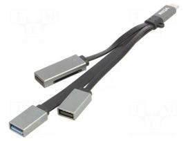 Hub USB | microSD,SD,USB A socket x2,USB C plug | OTG,USB 3.0