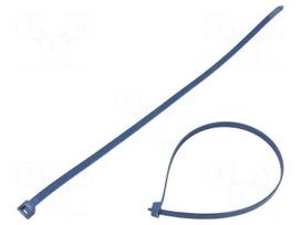 Cable tie | L: 380mm | W: 7.6mm | blue | polyamide | 540N | Ømax: 106.7mm