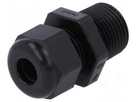 Cable gland | NPT3/8" | IP68 | polyamide | black | UL94V-0 | HSK-K