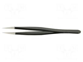 Tweezers | Blade tip shape: sharp | Tweezers len: 120mm | ESD