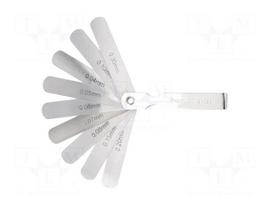 Metric feeler gauge | L: 75mm | Width: 13mm | 9pcs.