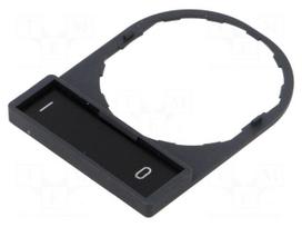 Description label | 22mm | Harmony XB4 | black | plastic | Dim: 30x40mm