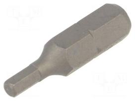 Screwdriver bit | hex key | HEX 3mm | 1/4" | Overall len: 25mm