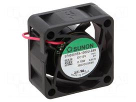 Fan: DC | axial | 12VDC | 40x40x20mm | 18.7m3/h | 28.5dBA | ball | 8200rpm