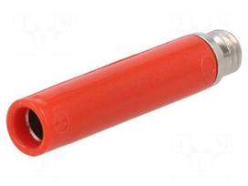 Laboratory connector: 4mm banana | socket | 32A | red | nickel plated