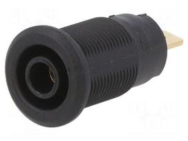 Laboratory connector: 4mm banana | socket | 1kV | 24A | black